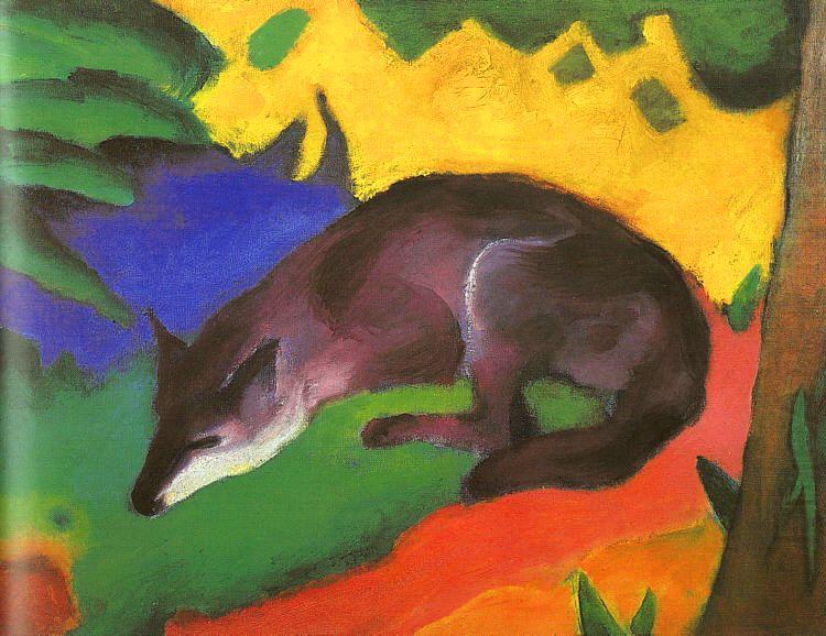 Franz Marc Blue Black Fox china oil painting image